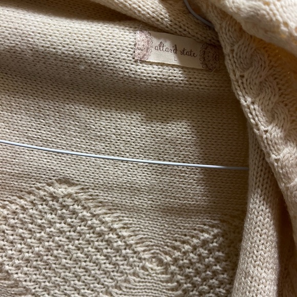 Altar'd State Cream Cable Knit Cardigan - Picture 2 of 4